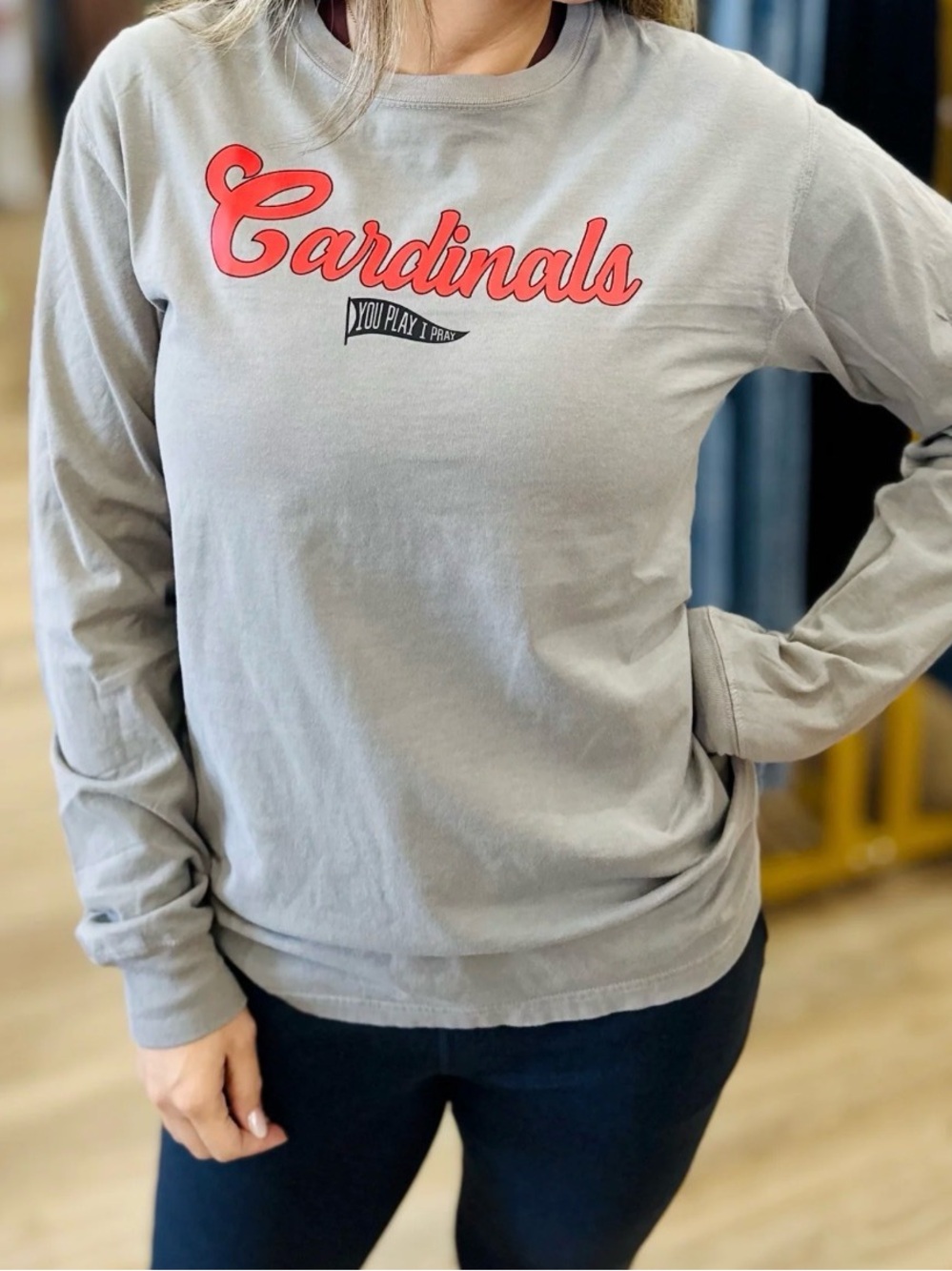 YPIP Cardinals Long Sleeve Tee Size XL NWT